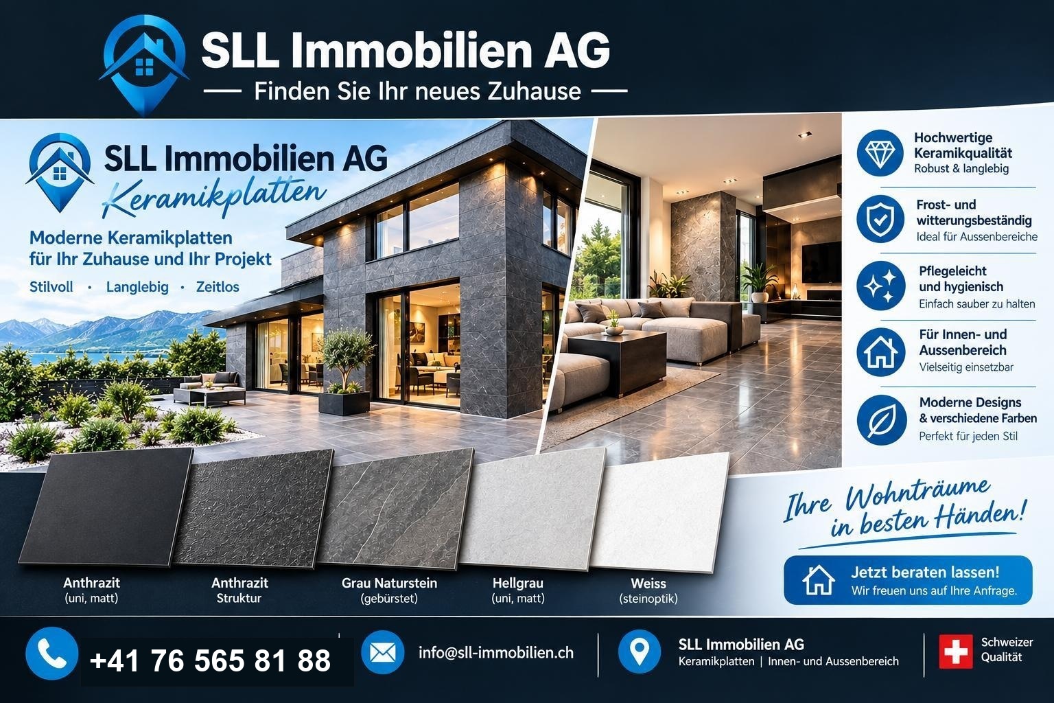 Keramikplatten der SLL Immobilien AG